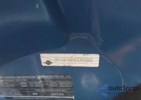 2013 Nissan Sentra Sr z USA, uszkodzony, nr VIN 3N1AB7AP4DL699342